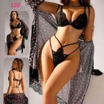 طقم داخلي مع روب مثير - كود 120