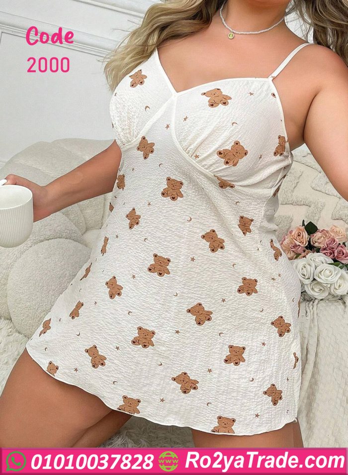فستان نسائي بطبعة دباديب - كود 2000