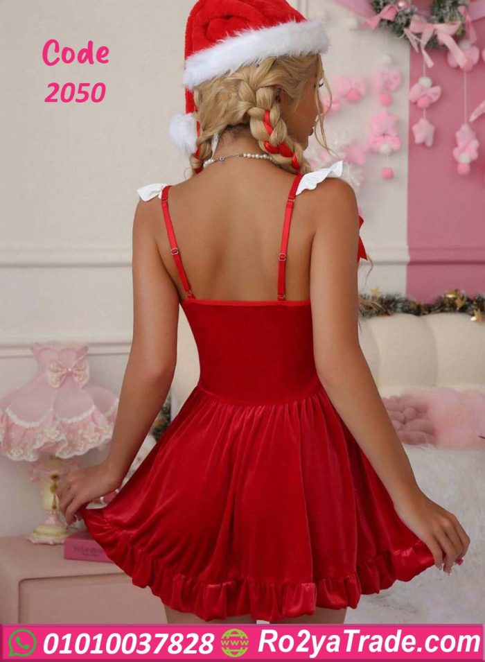 فستان كريسماس قصير - كود 2050