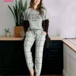 طقم منزلي شتوي حريمي - كود 2051