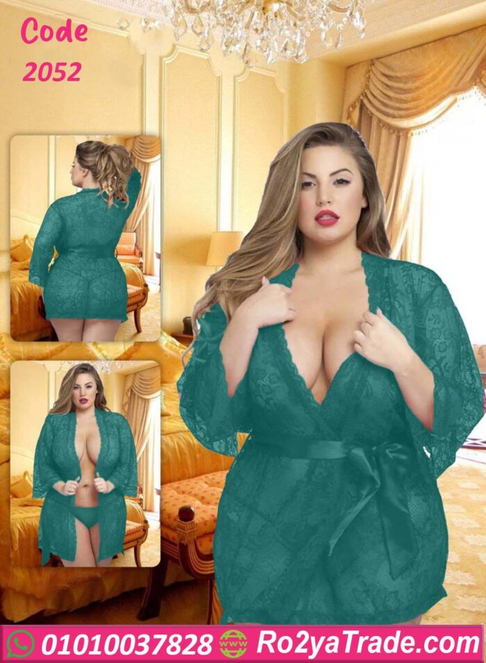 روب دانتيل حريمي قصير - كود 2052