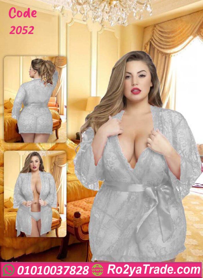 روب دانتيل حريمي قصير - كود 2052