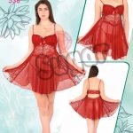 قميص نوم قصير احمر دلع العرايس - كود 536