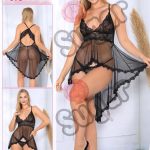 لانجري شفاف اسود - كود 573