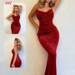 فستان قطيفة حريمي - كود 642