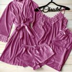 طقم بيجامة شتوي مع روب - 0338