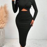 فستان سهرة طويل بأكمام طويلة - 3079