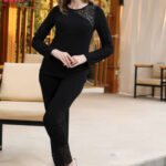 بيجامة حريمي بنقوش أنيقة - كود 0375