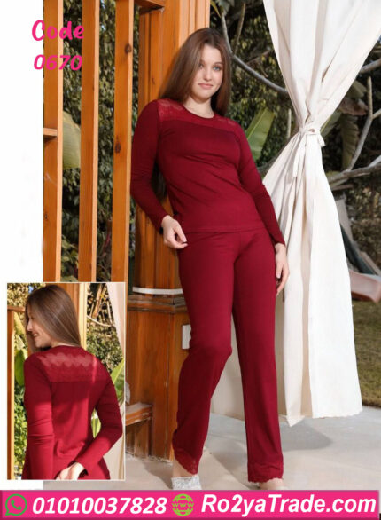 بيجامه قطعتين للعرايس - كود 0670