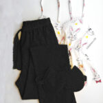 بيجامة حريمي بنقوش أنيقة - كود 2136