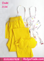 بيجامة حريمي بنقوش أنيقة – كود 2136