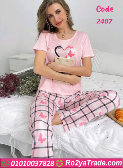 بيجامه نسائي للعروسه - كود 2407