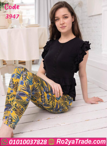 بيجامه كت قطن - كود 3947
