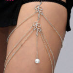 سلسلة فخذ نسائية مثيرة على شكل فراشة - كود 4088