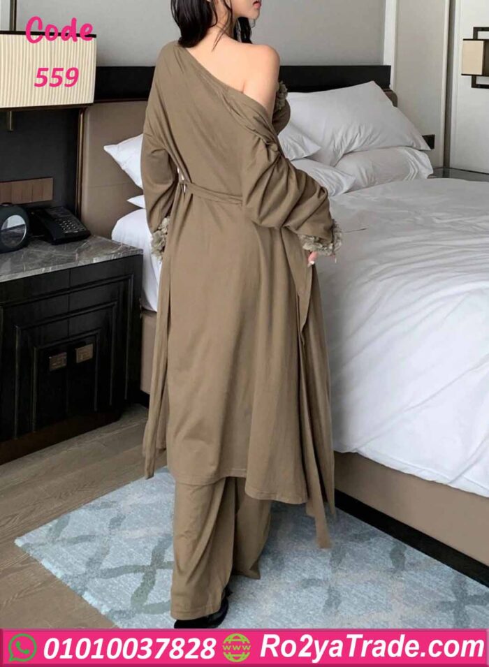 بيجامه نسائي بروب للعروسه - كود 559