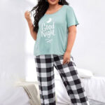 طقم بيجامة حريمي كاروهات - كود 8171