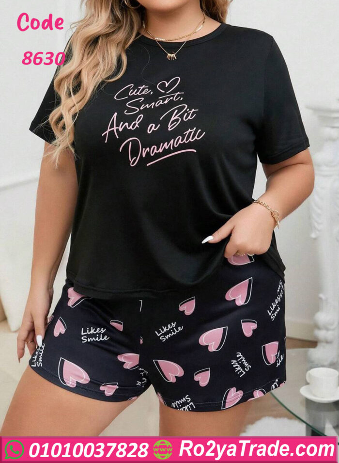 بيجامه شورت نسائيه - كود 8630