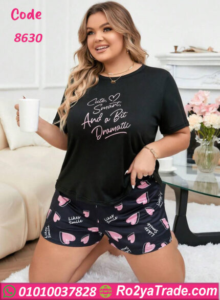 بيجامه شورت نسائيه - كود 8630