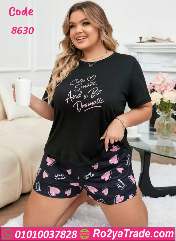بيجامه شورت نسائيه - كود 8630