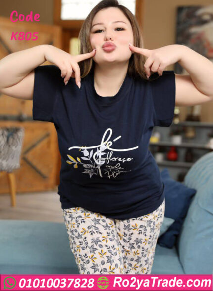 طقم بيج حريمي نص كم - كود k807