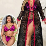 طقم داخلي جذاب بالروب الطويل - كود 0415