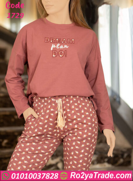 بيجامه قطعتين للعرايس - كود 1729