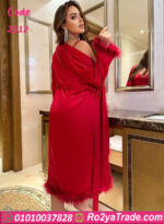 قميص نوم قصير بروب للعرايس - كود 2112