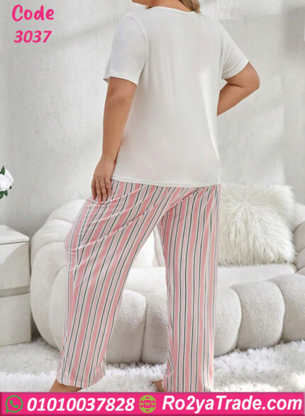 بيجامة انيقه مخططة - كود 3037