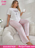 بيجامة انيقه مخططة - كود 3037