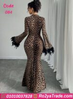 فستان ضيق طويل تايجر - كود 084