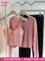 طقم بيجامة حريمي 3قطع - كود 11042