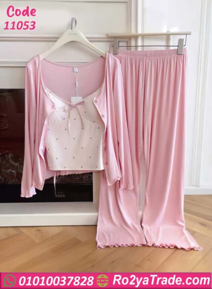 بيجامة حريمي بنقوش أنيقة - كود 11053