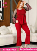 بيجامه حريمي للعرايس كم شفافه - كود 2022