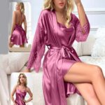 قميص نوم ستان للعرايس بروب - كود 219