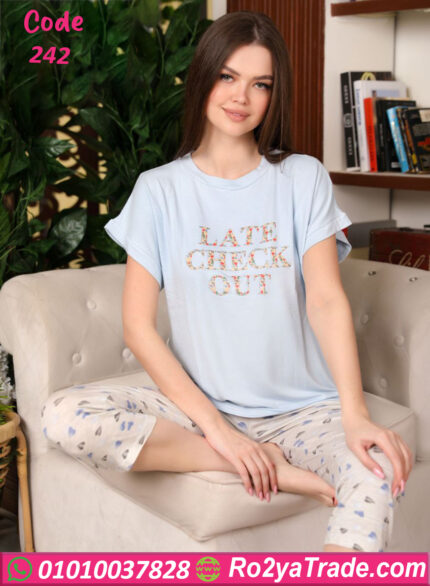 بيجامة قطن برمودا - كود 242