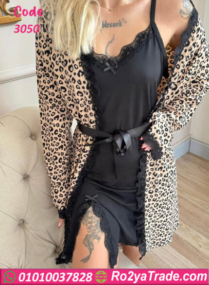 قميص نوم نسائي قصير بروب - كود 3050