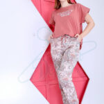 طقم بيجامة حريمي مشجر - كود 4059