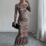 فستان ضيق تايجر مثير - كود 437