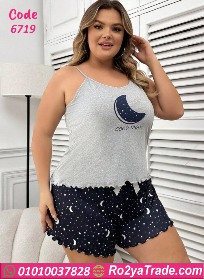 بيجامه هوت شورت قطن - كود 6719