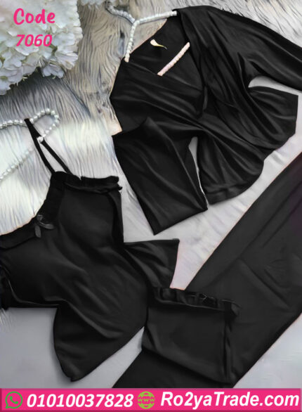 بيجامه عرايس 3 قطع - كود 7060