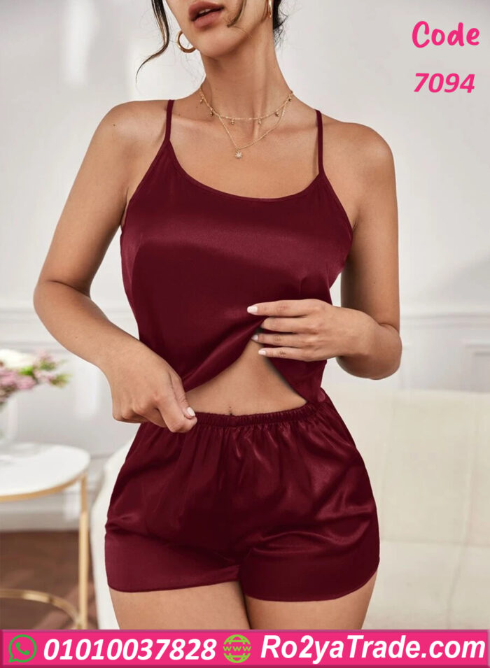 بجامه هوت شورت ستان للعرايس - كود 7094