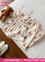 طقم 3 قطعه توب وبنطلون وشورت - كود R0093