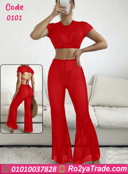 توب وبنطلون شفاف مثير - كود 0101