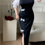 فستان ضيق طويل - كود 0115