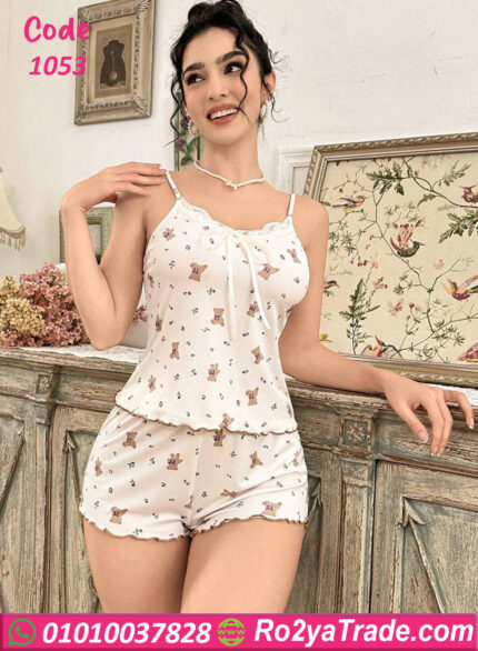 توب حماله وشورت حريمي - كود 1053