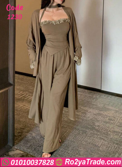 بجامه بناتي 3 قطع قطن - كود 1230