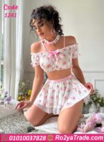 توب وميني جيب بتصميم أنثوي - كود 1241