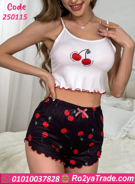 هوت شورت بنقشة كريز - كود 250115