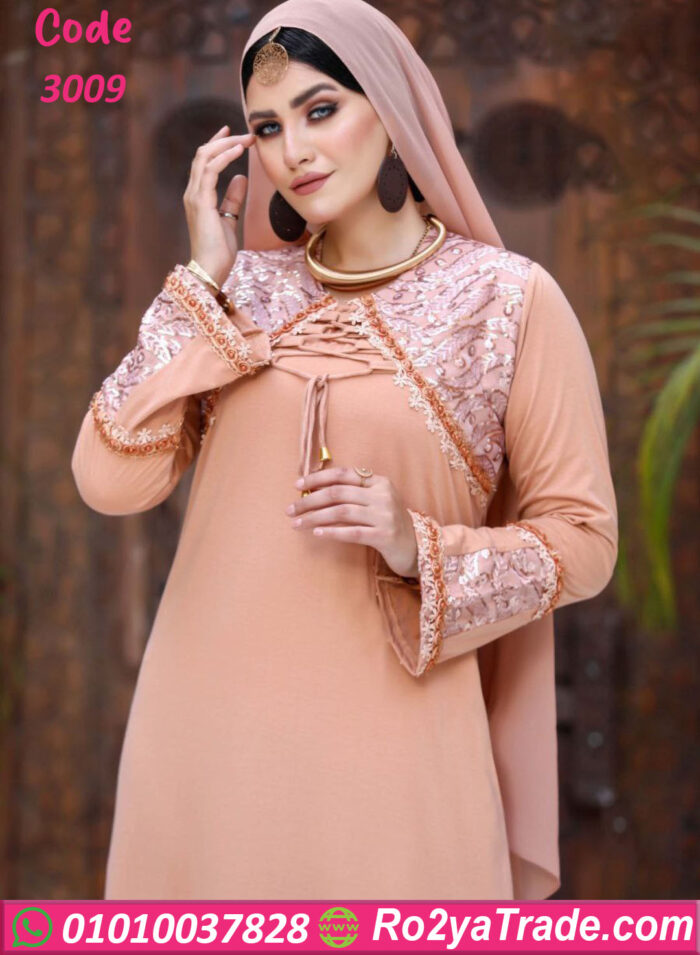 عبايه بيتي طويله حريمي - كود 3009