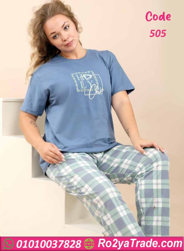 بيجامه نوم نسائية قطن - كود 505